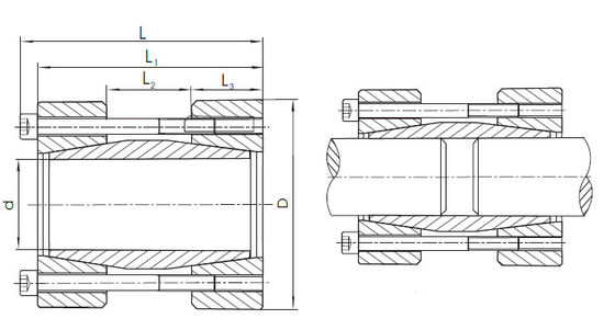 Length 66mm Outer Diameter 55mm Shaft Clamping Elements Light Load